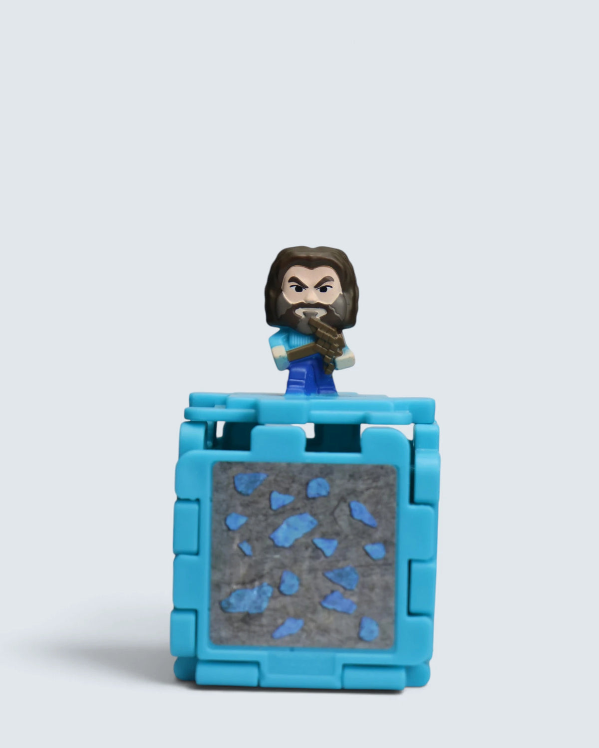 Minecraft Lapis Lazuli Ore Block with Mini Steve Figure Toy Set