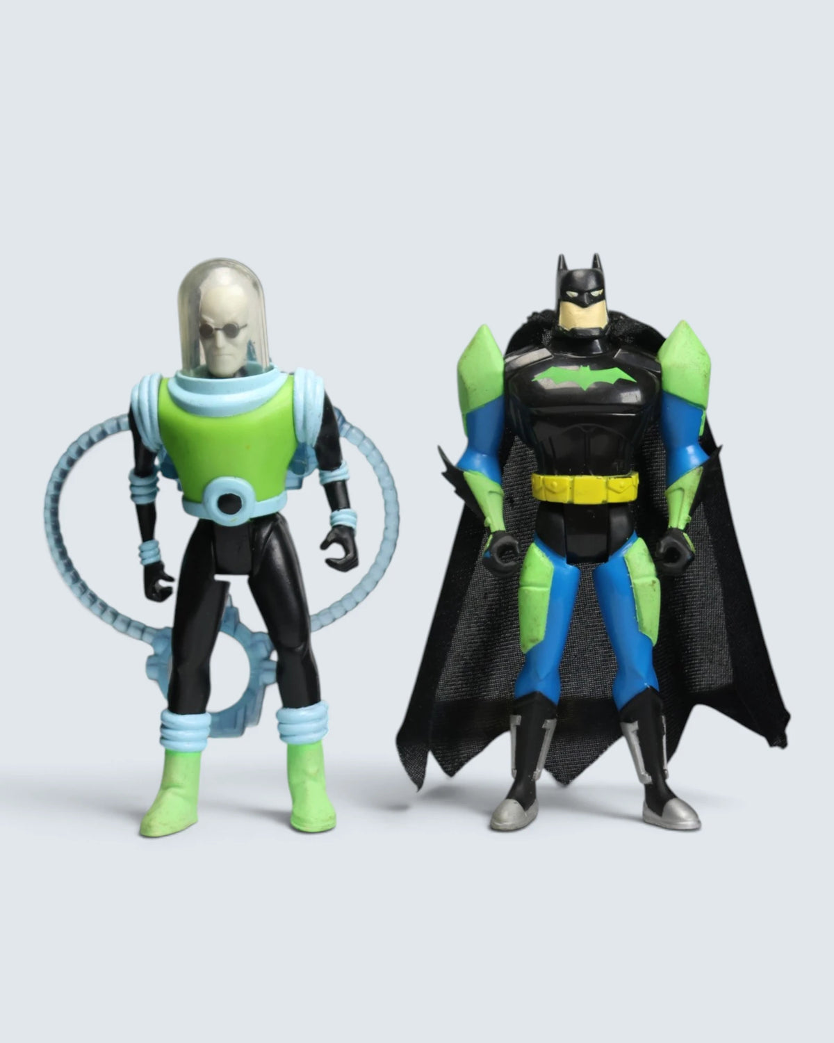 Vintage 1990s Kenner DC Comics Batman The Animated Series Glow-In-The-Dark Batman & Mr. Freeze 2-Figure Set