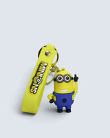 Minion with Strap Silicone Keychain