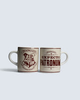 Harry Potter Half Moon Bay Hogwarts "Mischief Managed" & "Expecto Patronum" Coffee Mug Duo Set