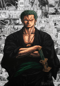One Piece Roronoa Zoro - Wall Poster - A4 - Matte Print