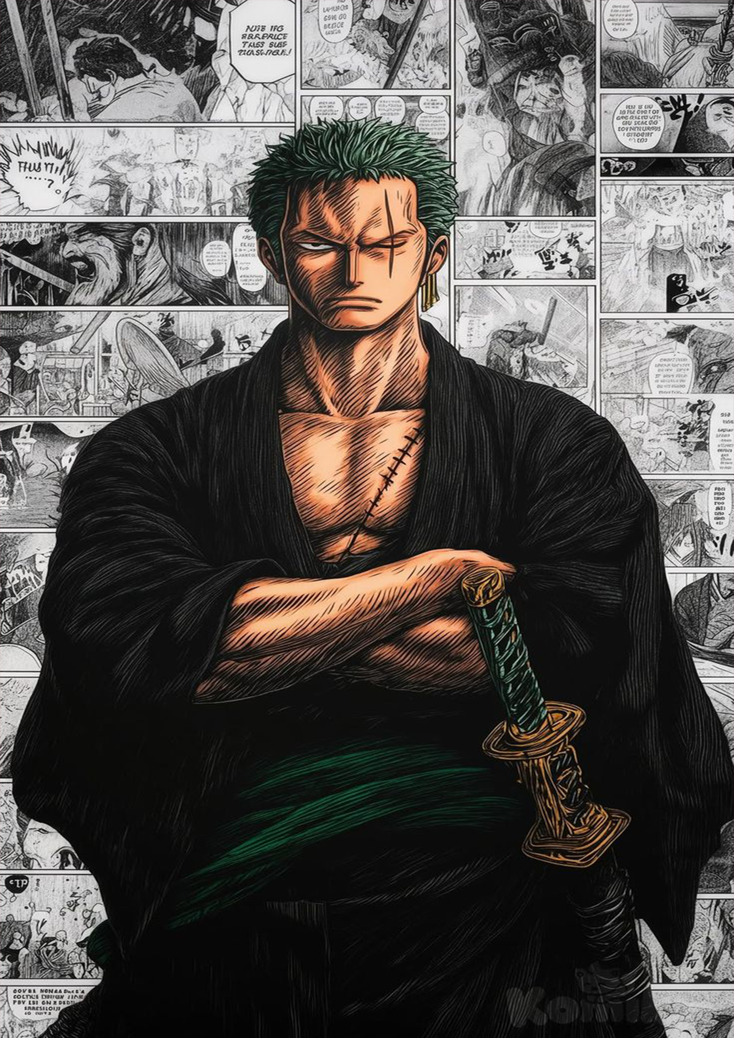 One Piece Roronoa Zoro - Wall Poster - A4 - Matte Print