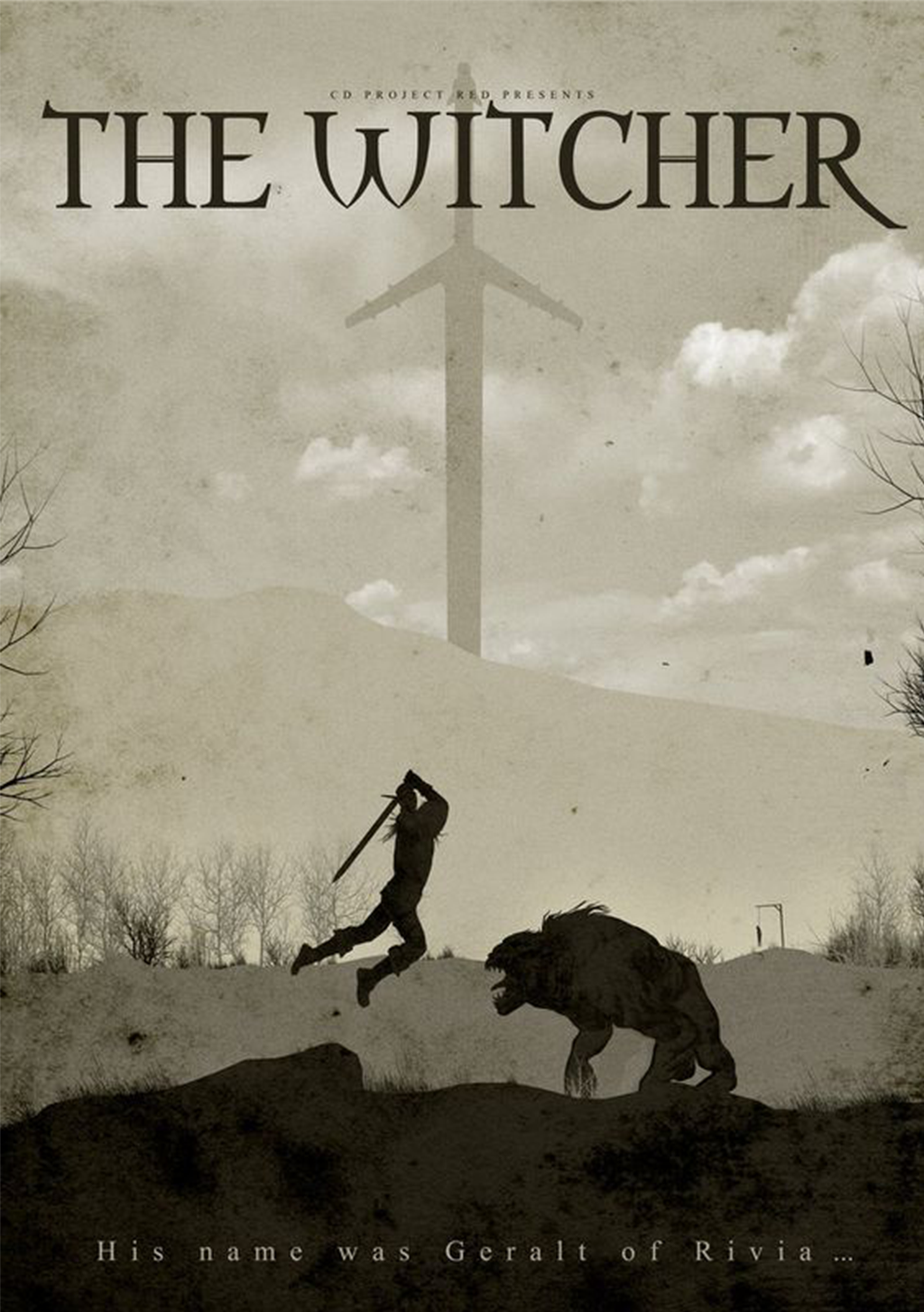 The Witcher "Geralt of Rivia" - Wall Poster - A5 - Matte Print