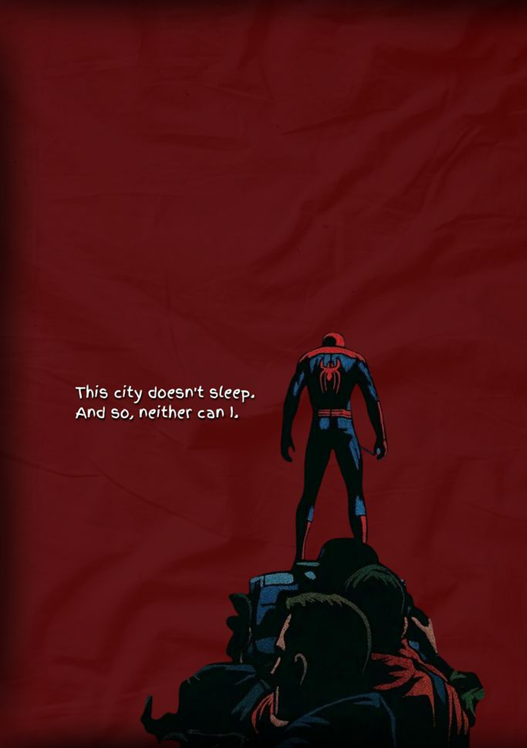 Spider-Man "City Doesn't Sleep" Wall Poster - A5 - Matte Print