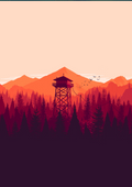 Firewatch Sunset Wall Poster - A4 - Matte Print