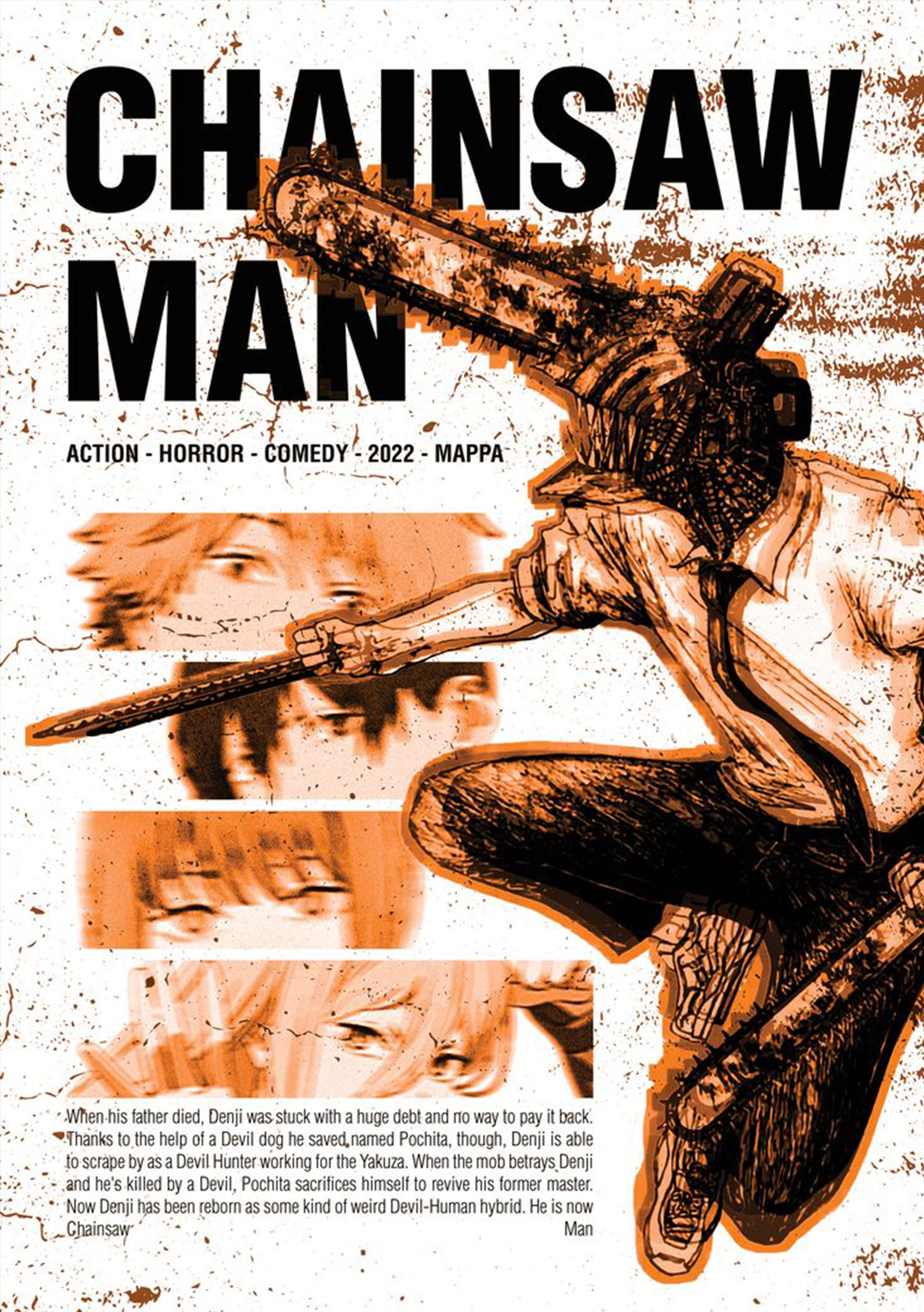 Chainsaw Man "Origins" Wall Poster - A5 - Matte Print