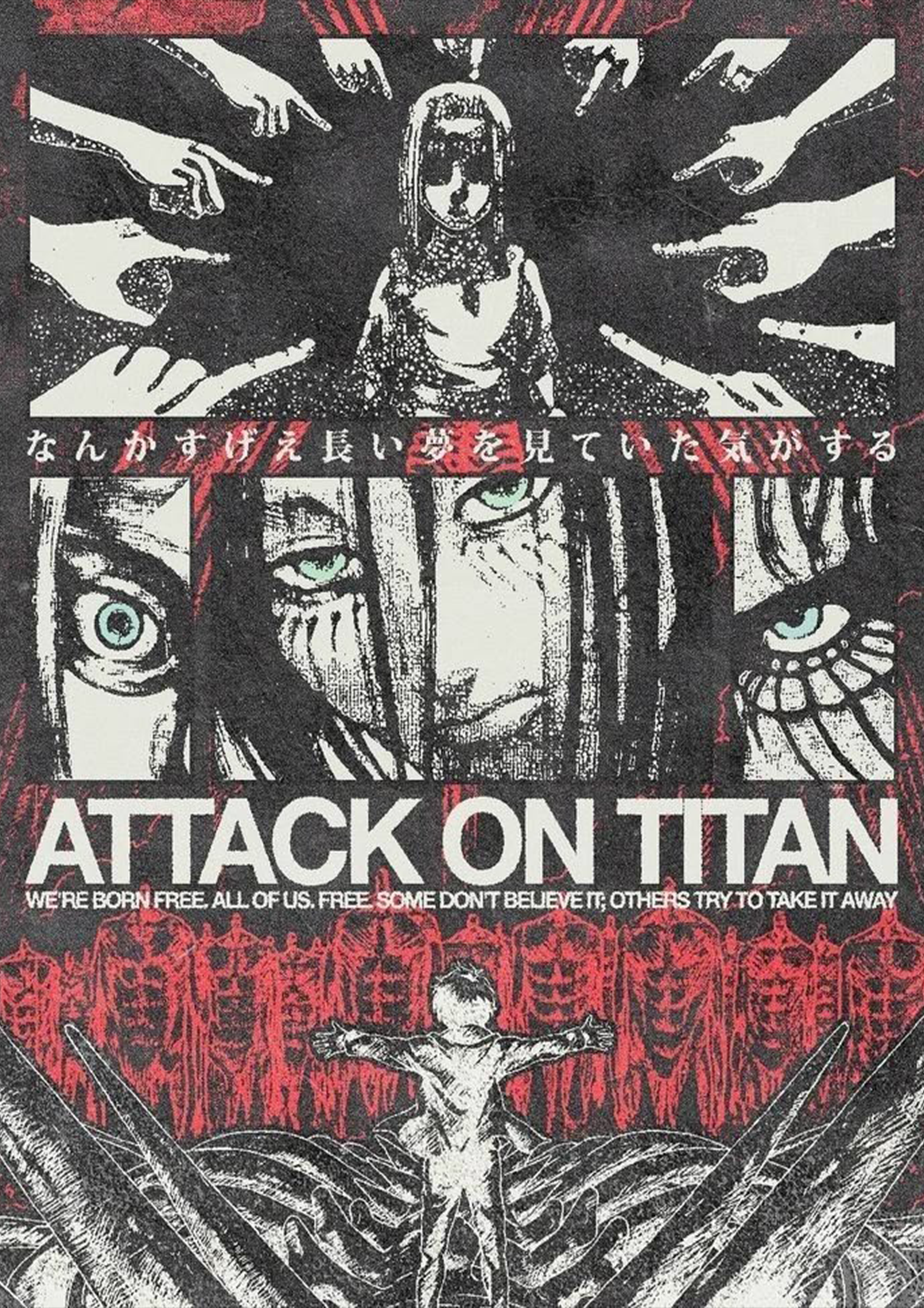Attack on Titan "Freedom" - Wall Poster - A4 - Matte Print