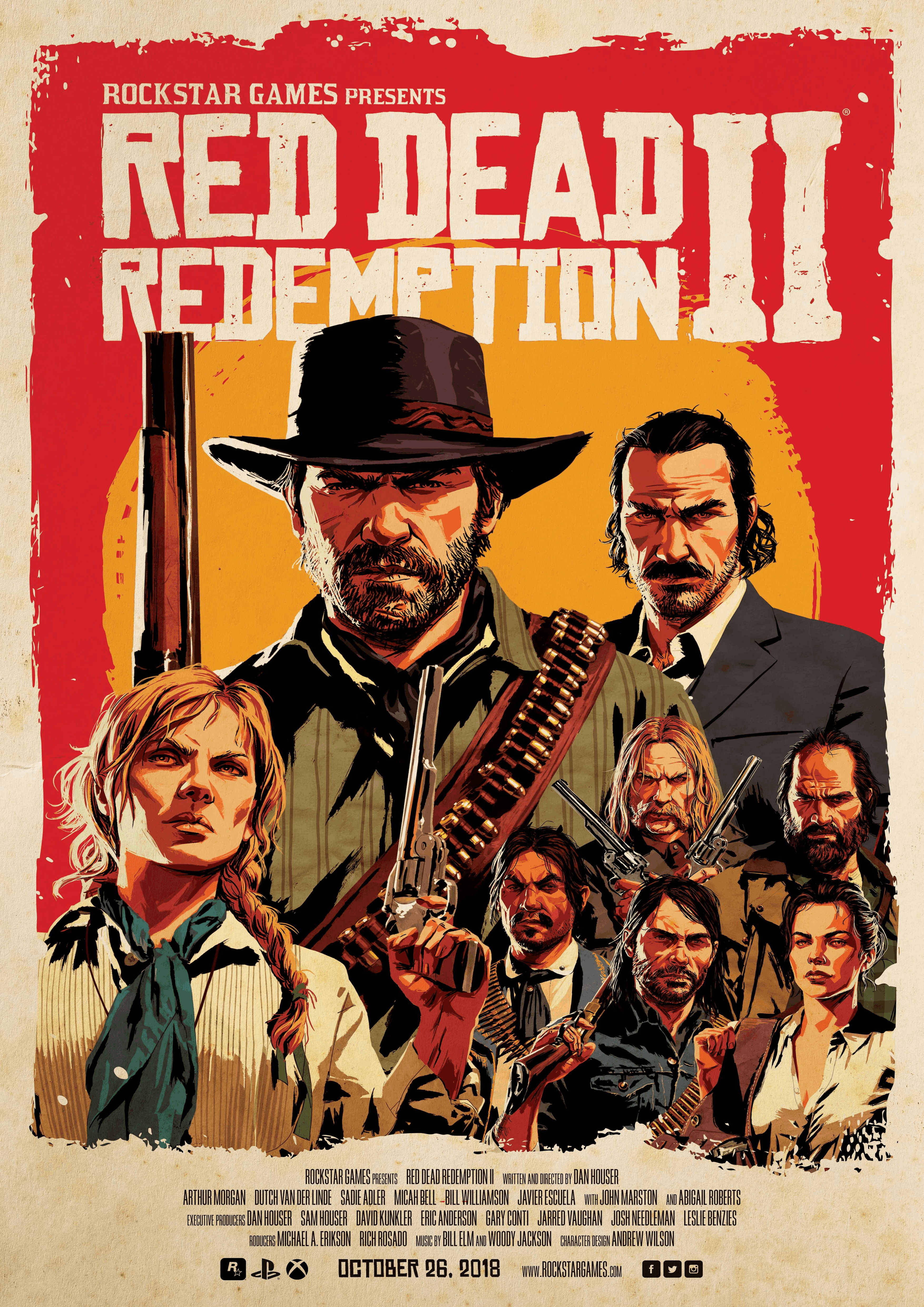 Red Dead Redemption 2 "Outlaws for Life" Wall Poster - A3 - Matte Print