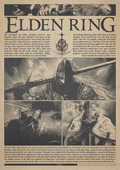 Elden Ring Vintage Newsprint Style Wall Poster - A5 - Matte Print