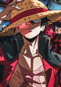 One Piece Monkey D. Luffy "Red Force" Wall Poster - A3 - Matte Print
