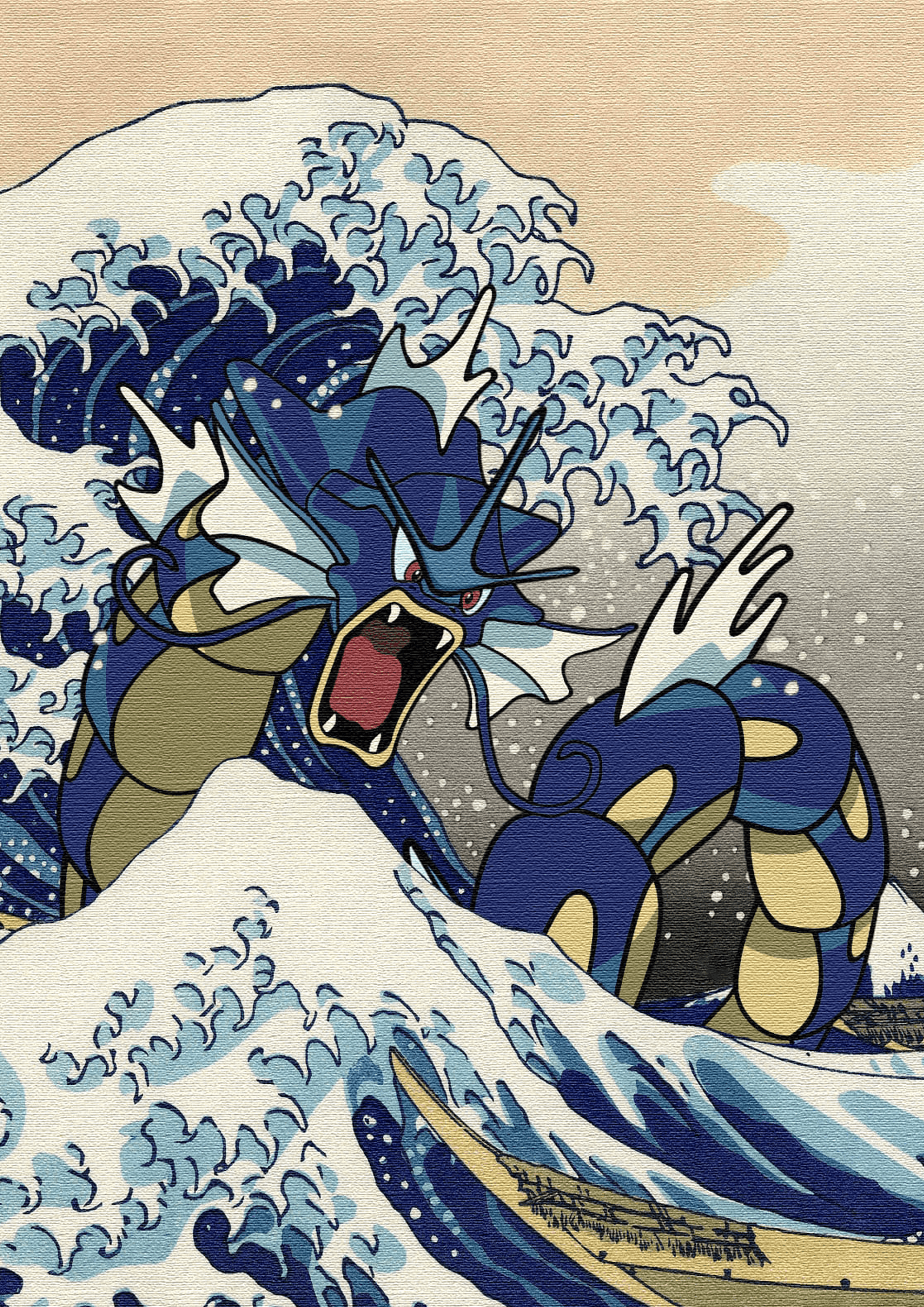 Pokémon Gyarados "Great Wave off Kanto" Wall Poster - A3 - Matte Print