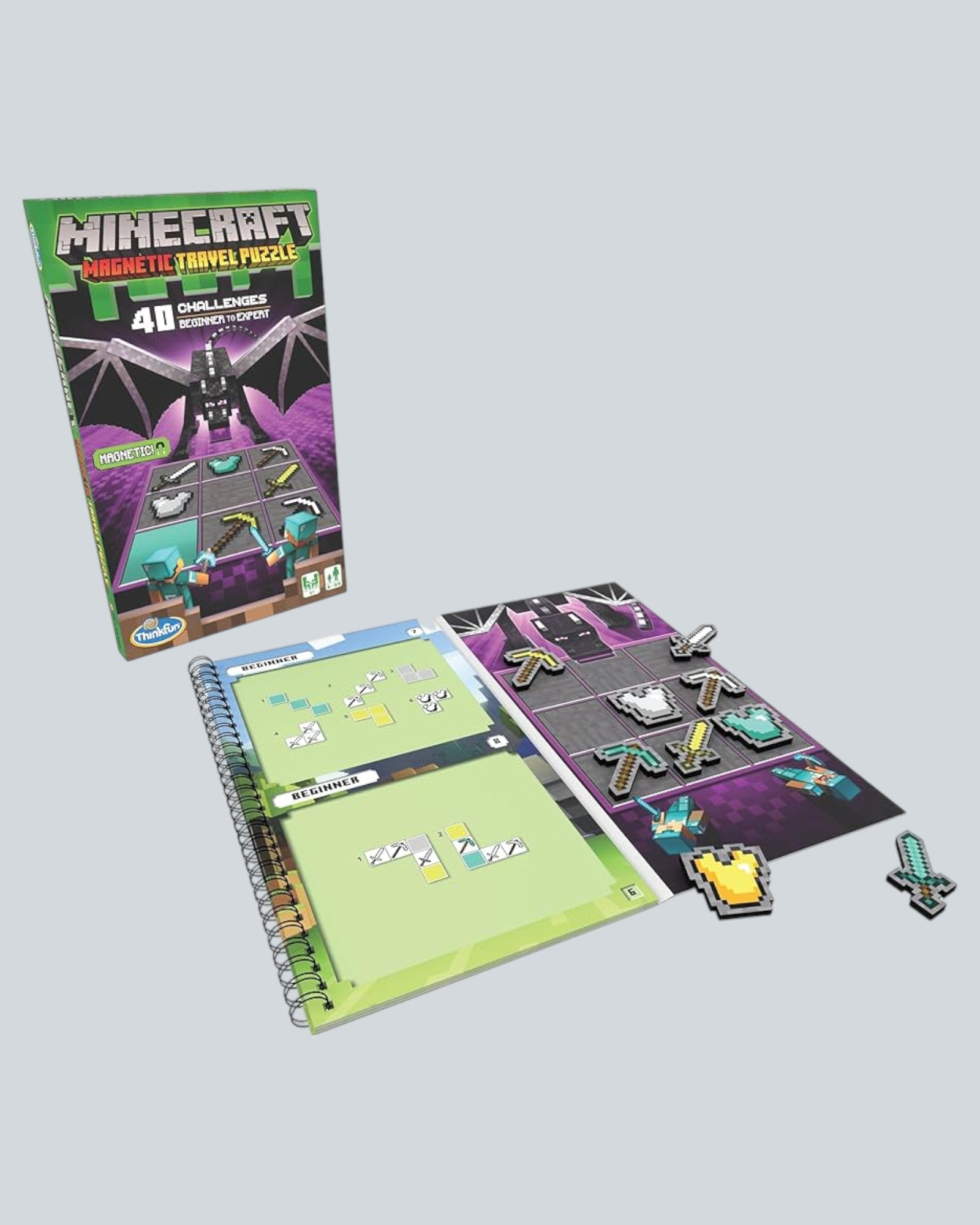Minecraft Magnetic Travel Puzzle - ThinkFun Logic Game & STEM Toy (2019)