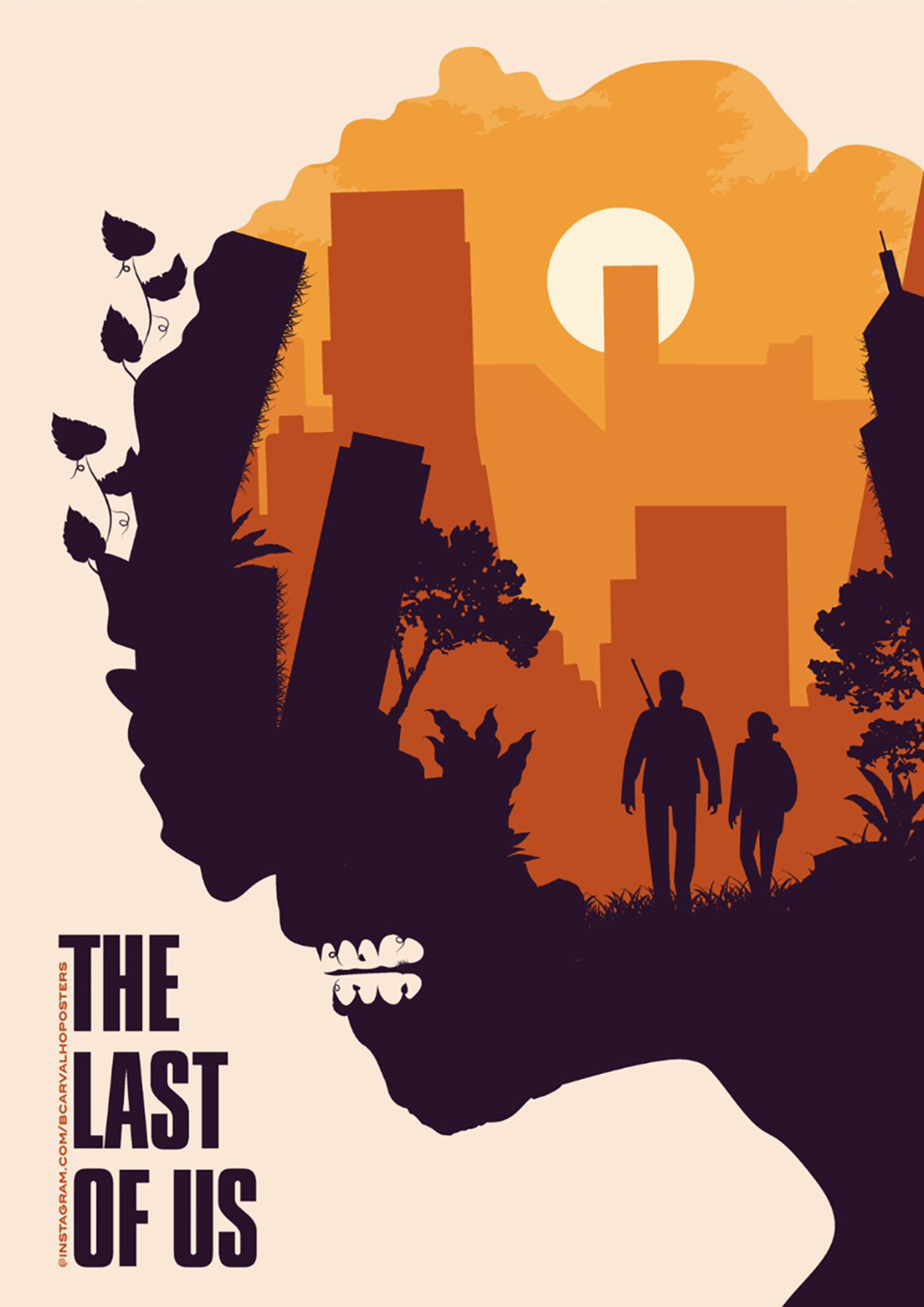 The Last of Us "Endure & Survive" Silhouette Wall Poster - A4 - Matte Print