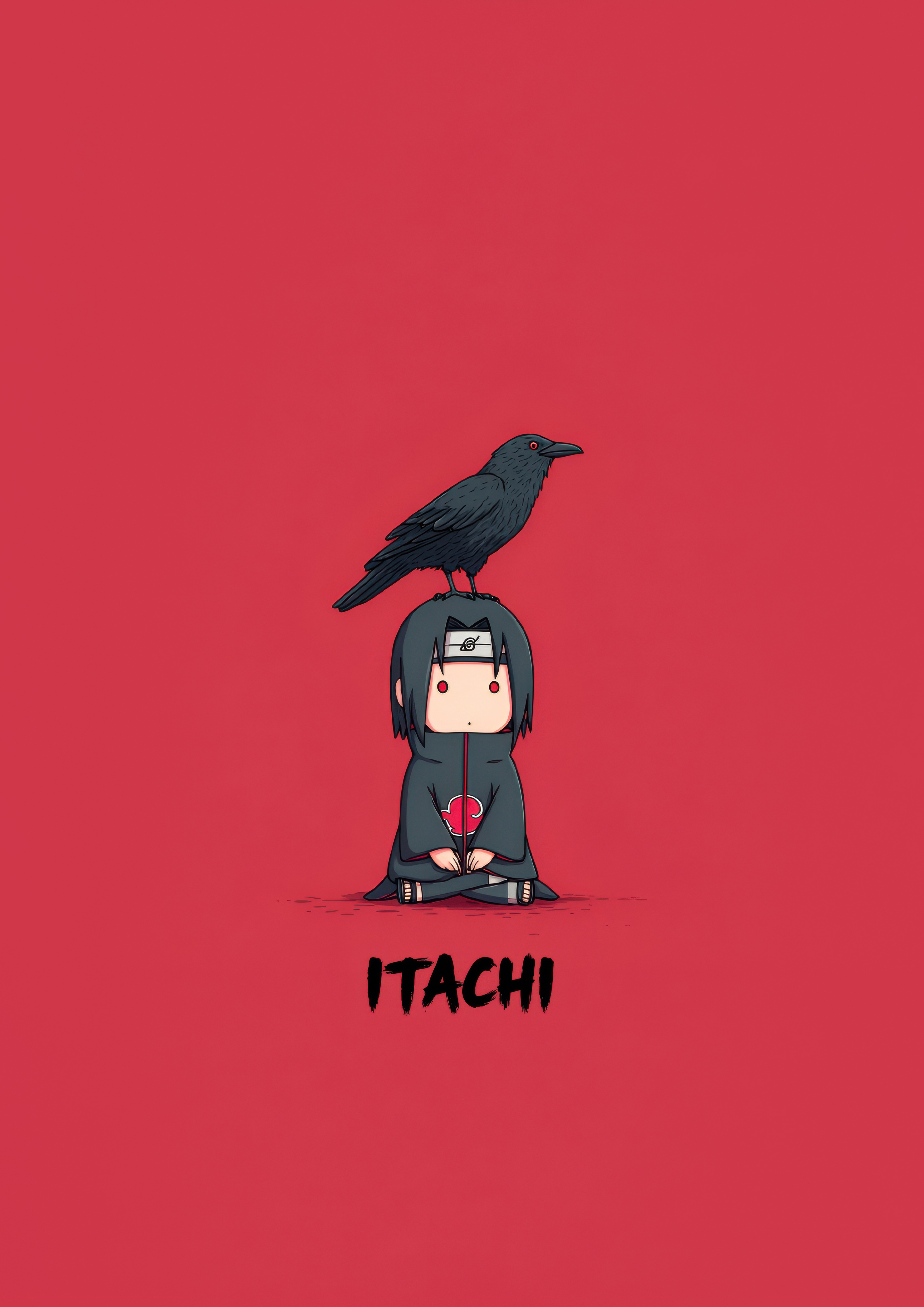 Naruto Itachi Uchiha "Crow Companion" Wall Poster - A3 - Matte Print