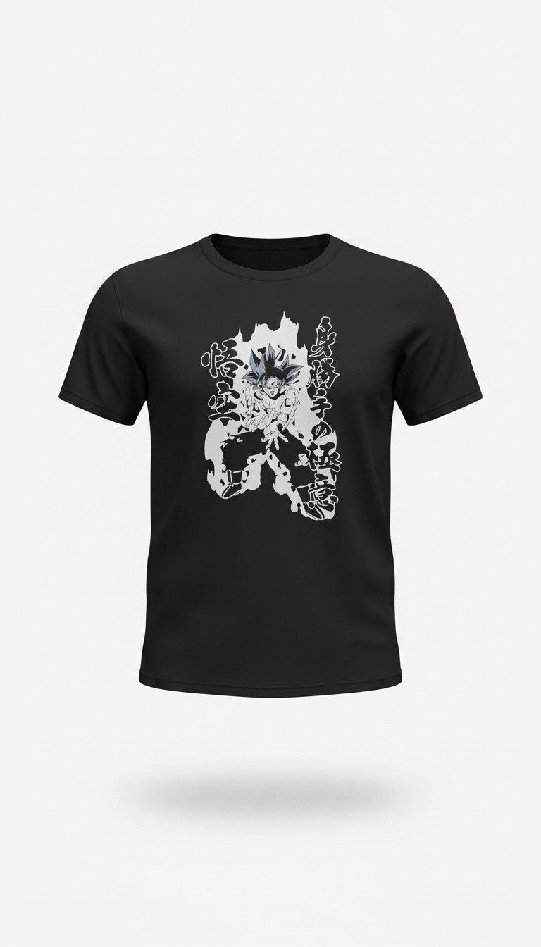 Official Dragon Ball Super Goku Ultra Instinct Black Graphic T-Shirt