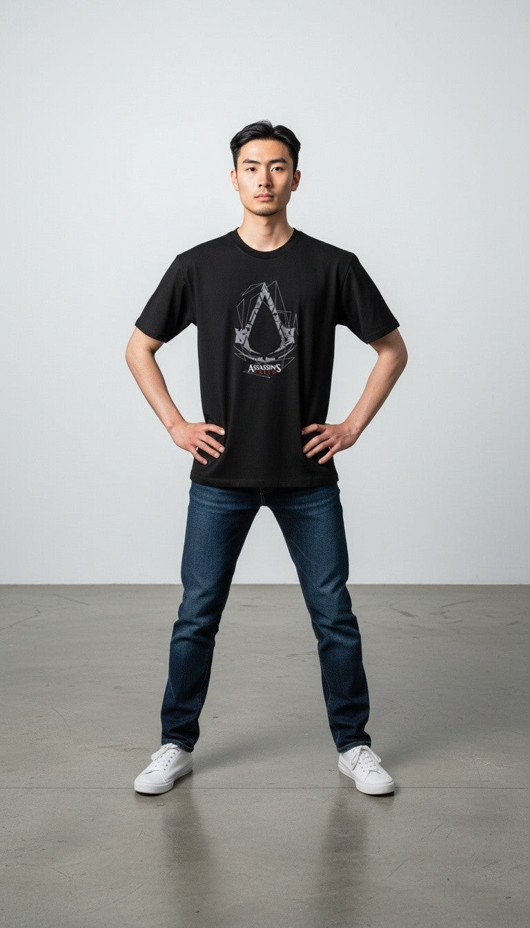 Official Ubisoft Assassin's Creed Logo Graphic Black T-Shirt