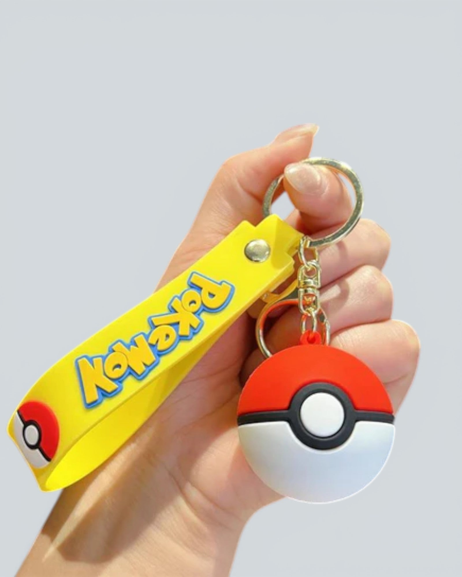 Pokémon Poké Ball Keychain with Silicone Wrist Strap