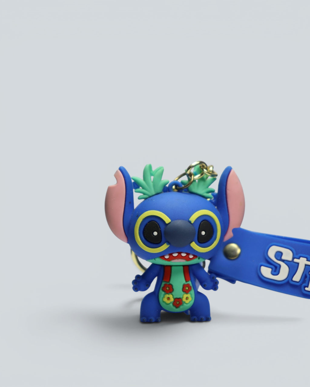 Disney Lilo & Stitch Luau Stitch 3D Rubber Keychain with Strap