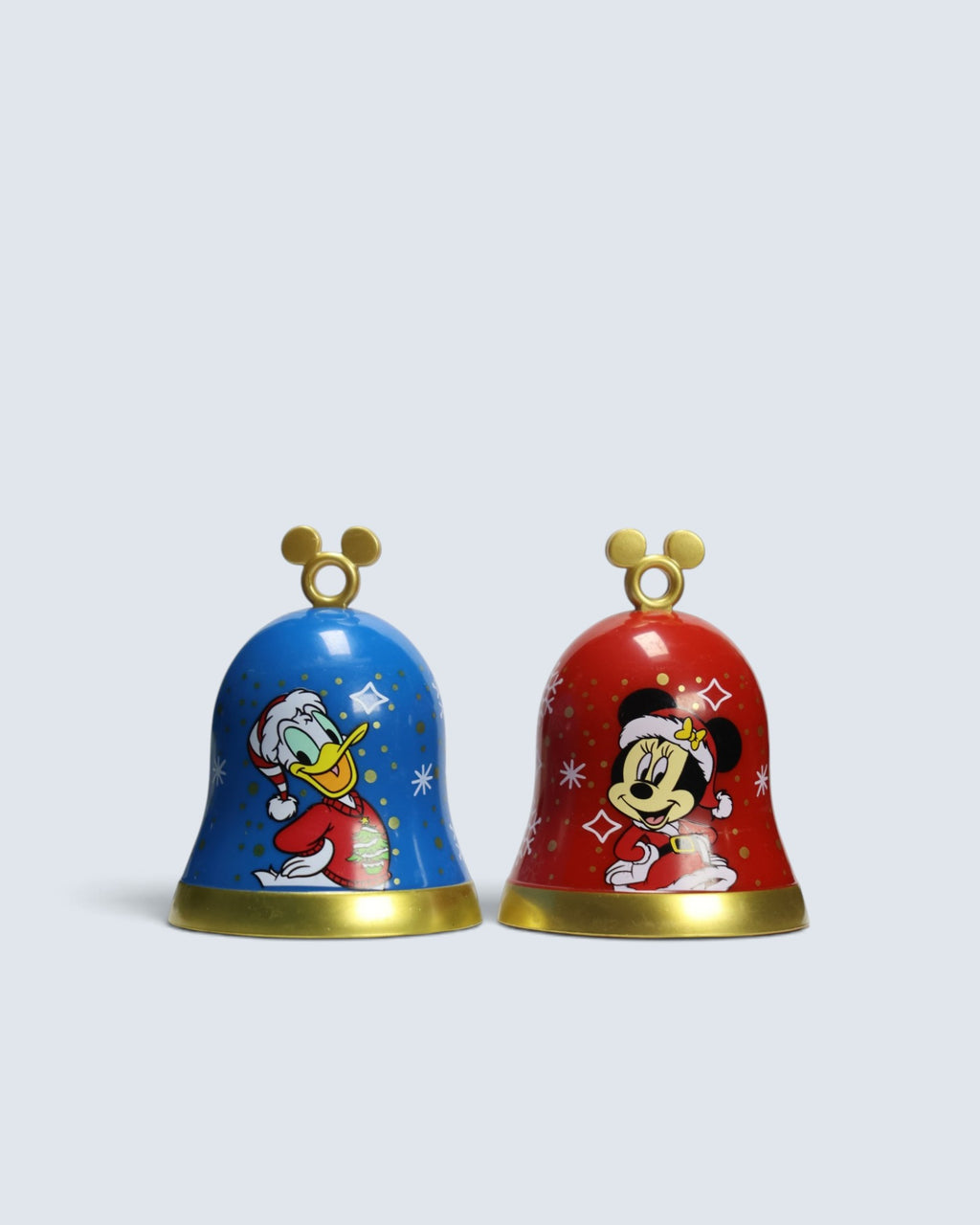 Disney Donald Duck & Minnie Mouse Christmas Decorative Bells (2-Piece Set)