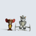 Tom and Jerry Tuffy & Tom Weightlifting Collectible Figurine Set
