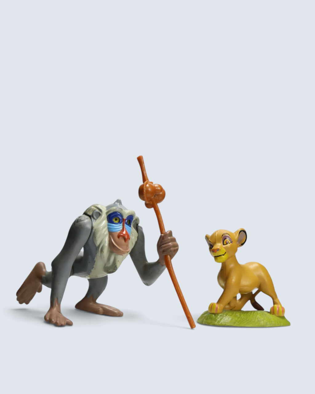 Disney The Lion King Rafiki & Simba Collectible Figurine Set (2-Piece Toy Lot)