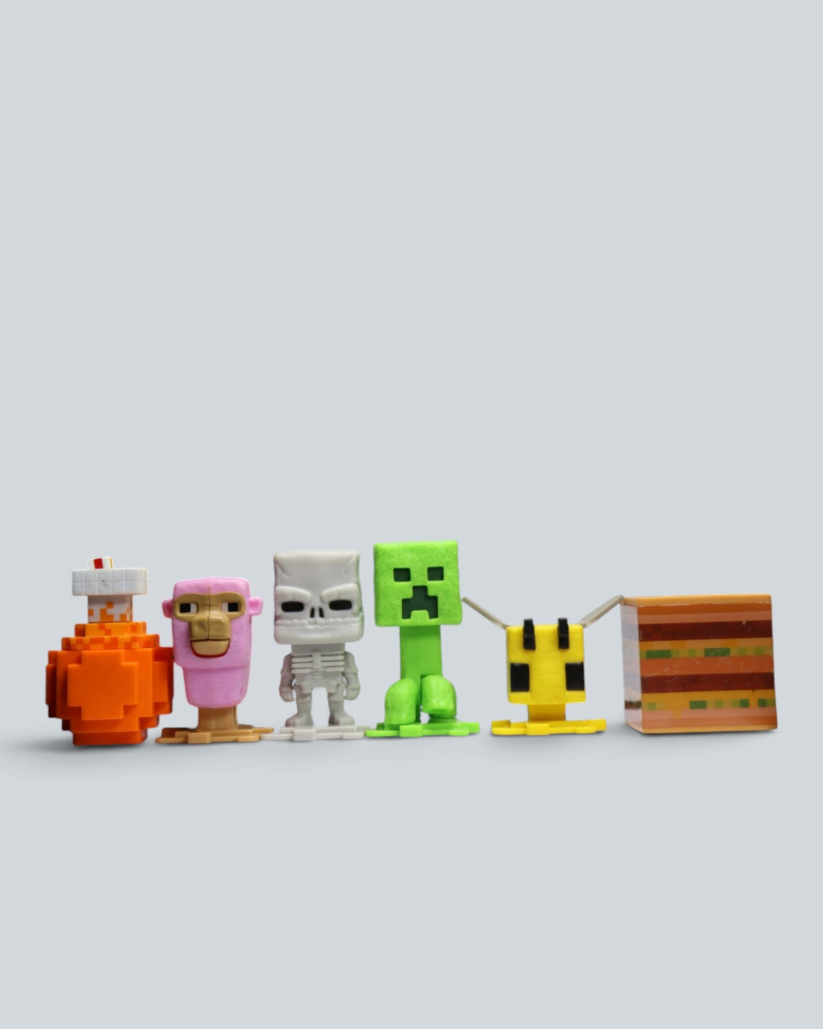 Minecraft Figure Collectible Toy Set - 6-Piece Gaming Desk Display Set
