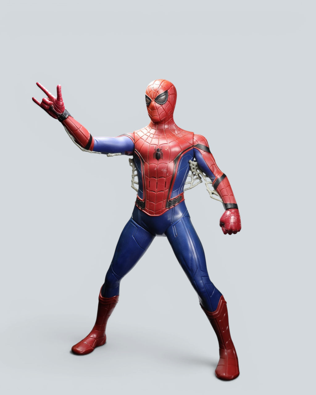Marvel Spider-Man Stark Suit 15-Inch Large Action Figure - Interactive Electronic Toy with Sounds & Glowing Eyes