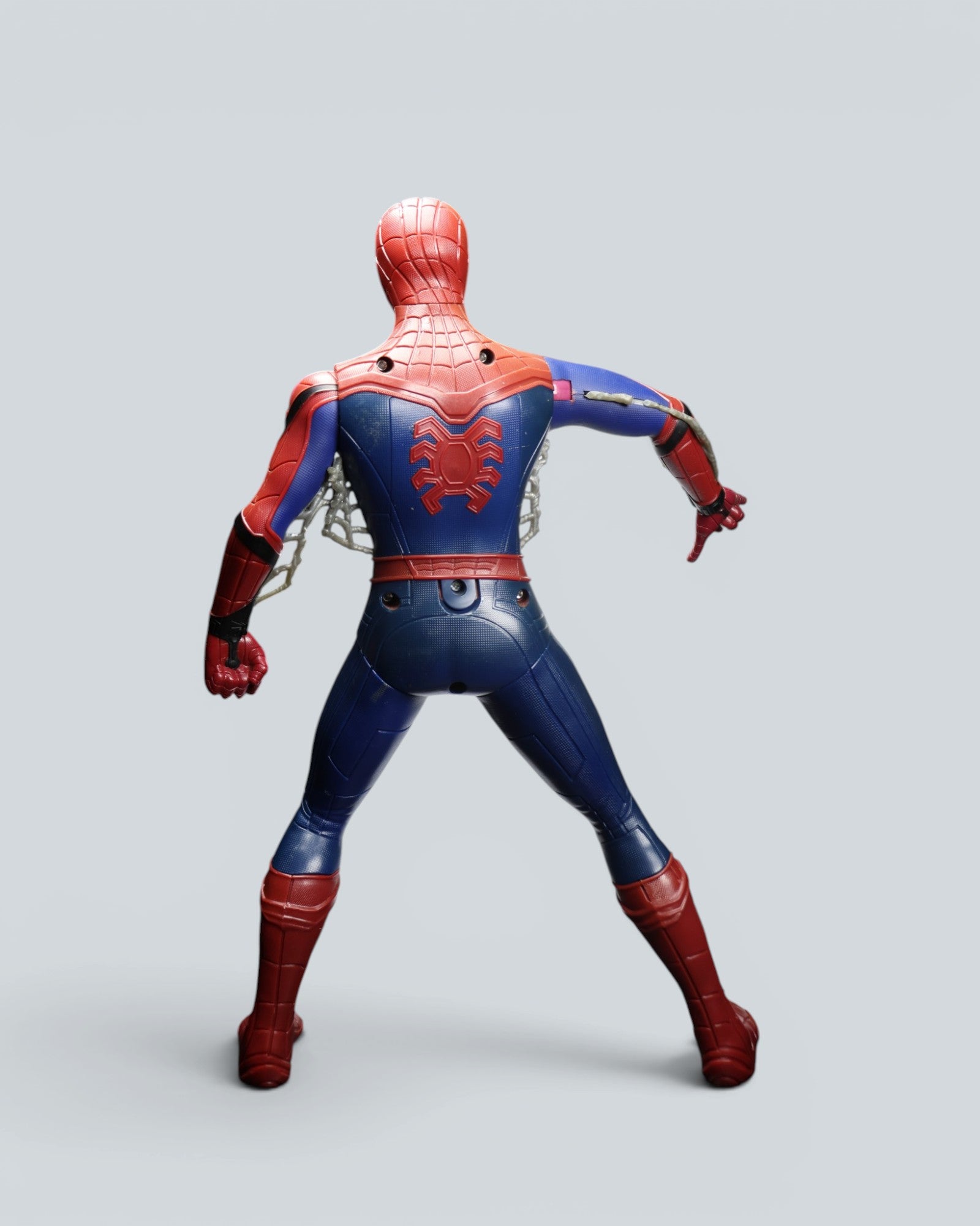 Marvel Spider-Man Stark Suit 15-Inch Large Action Figure - Interactive Electronic Toy with Sounds & Glowing Eyes