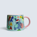 Disney Lilo & Stitch - Festive "Fa La La" & "Merry and Bright" Holiday Ceramic Coffee Mug