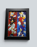 Sonic the Hedgehog Character Collage Framed Art Print - Desktop & Wall Display