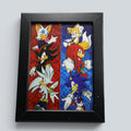 Sonic the Hedgehog Character Collage Framed Art Print - Desktop & Wall Display