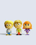 Scooby-Doo Fred, Shaggy & Daphne Collectible Figurine Set (3-Piece Toy Bundle)