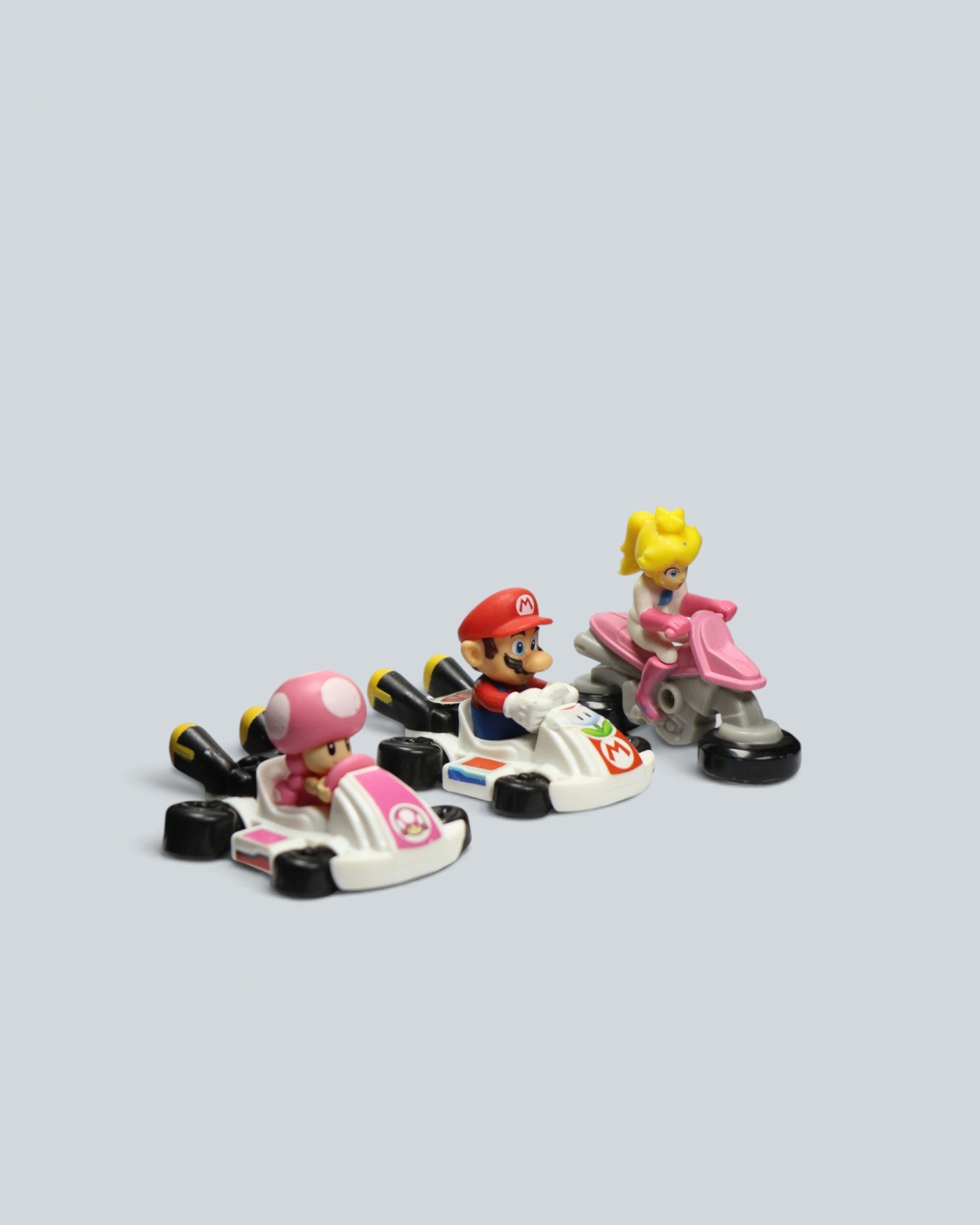 Mario Kart Trio - 3-Piece Collectible Set with Mario, Princess Peach, & Toadette