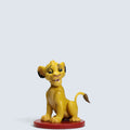 Disney The Lion King – Young Simba Sitting on Red Base Collectible