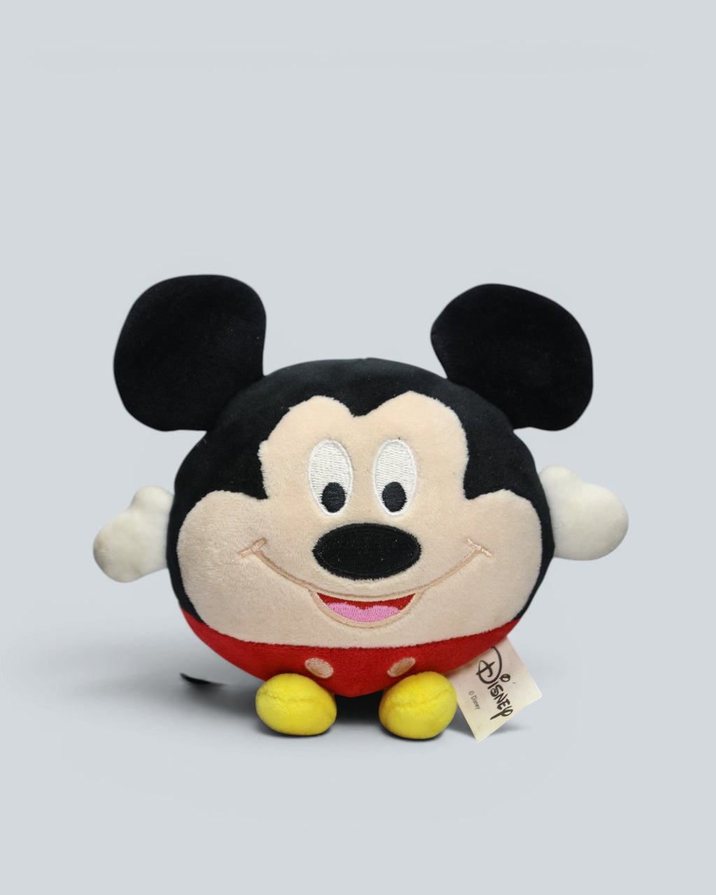 Disney Official Mickey Mouse Round Ball Plush Toy - Stylized Collectible Mini Stuffed Animal