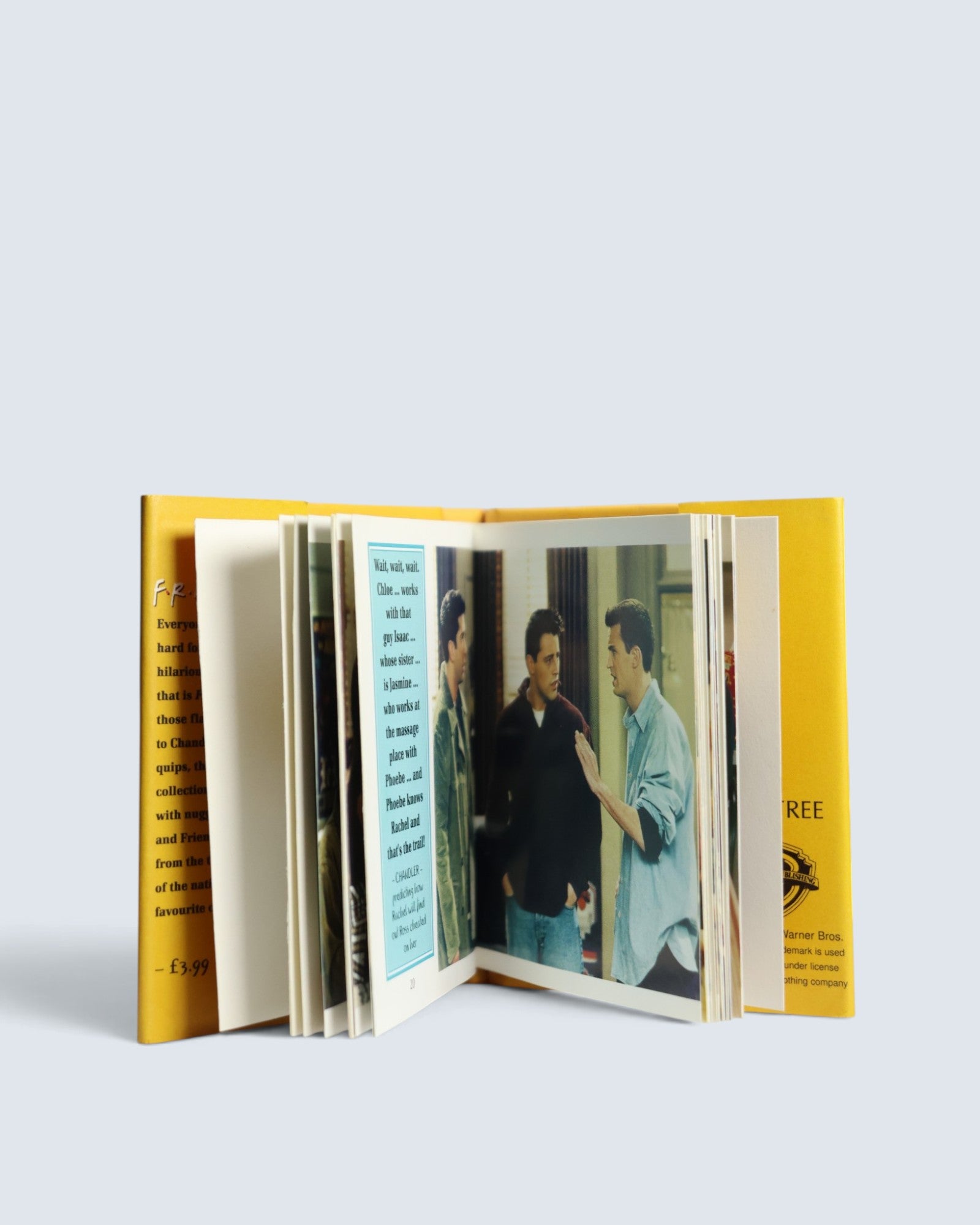 Friends TV Series Chandler Bing Mini Figure & "The Best of Friends" Mini Photo Book Collectible Bundle