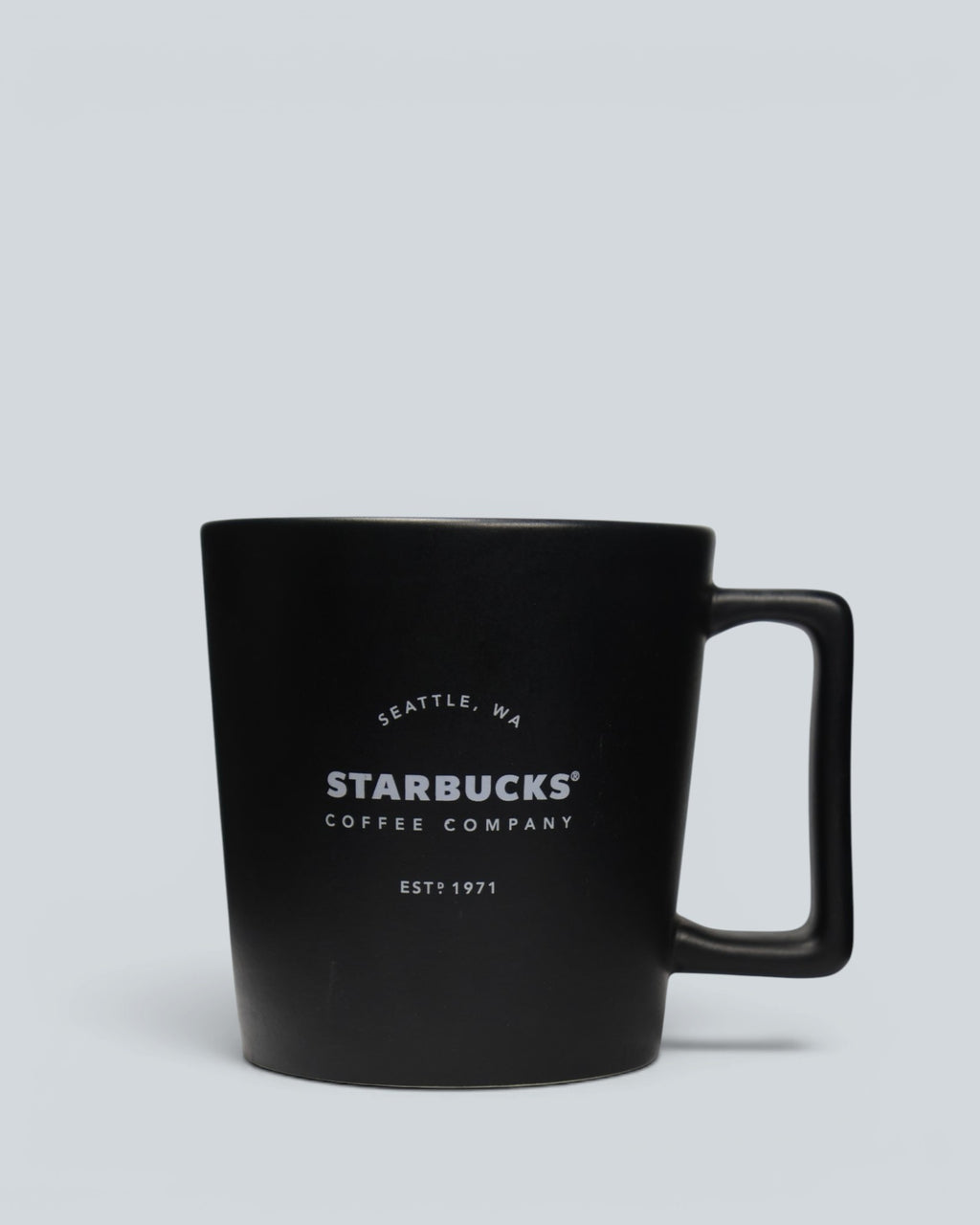 Starbucks Official WA Matte Black Ceramic Mug - Established 1971 Heritage Edition