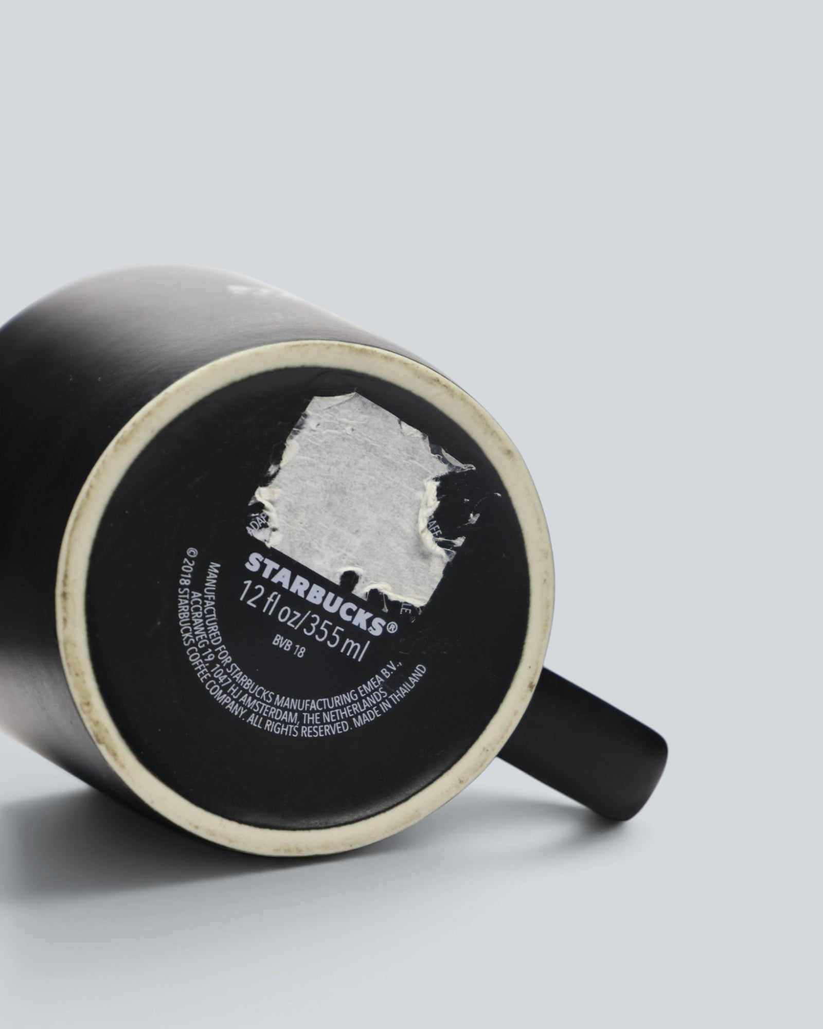 Starbucks Official WA Matte Black Ceramic Mug - Established 1971 Heritage Edition