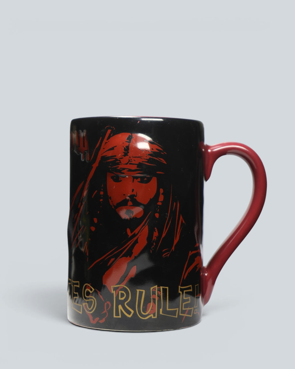 Disney Store Exclusive Pirates of the Caribbean Jack Sparrow Mug - Rare Dragon Graphic Coffee Cup