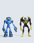 Ben 10 Alien Action Figures Set – Eco-Friendly / Echo Echo & Lodestar Bundle of 2