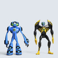 Ben 10 Alien Action Figures Set – Eco-Friendly / Echo Echo & Lodestar Bundle of 2