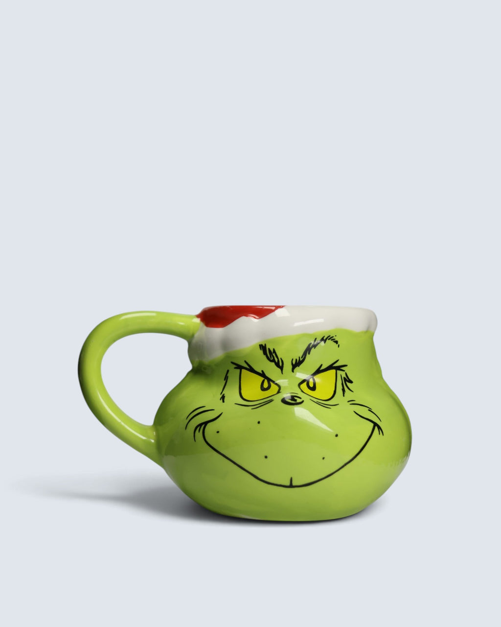Grinch Sculpted Ceramic Mug Santa Hat Fizz Creations Official Dr. Seuss Collectible
