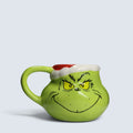 Grinch Sculpted Ceramic Mug Santa Hat Fizz Creations Official Dr. Seuss Collectible