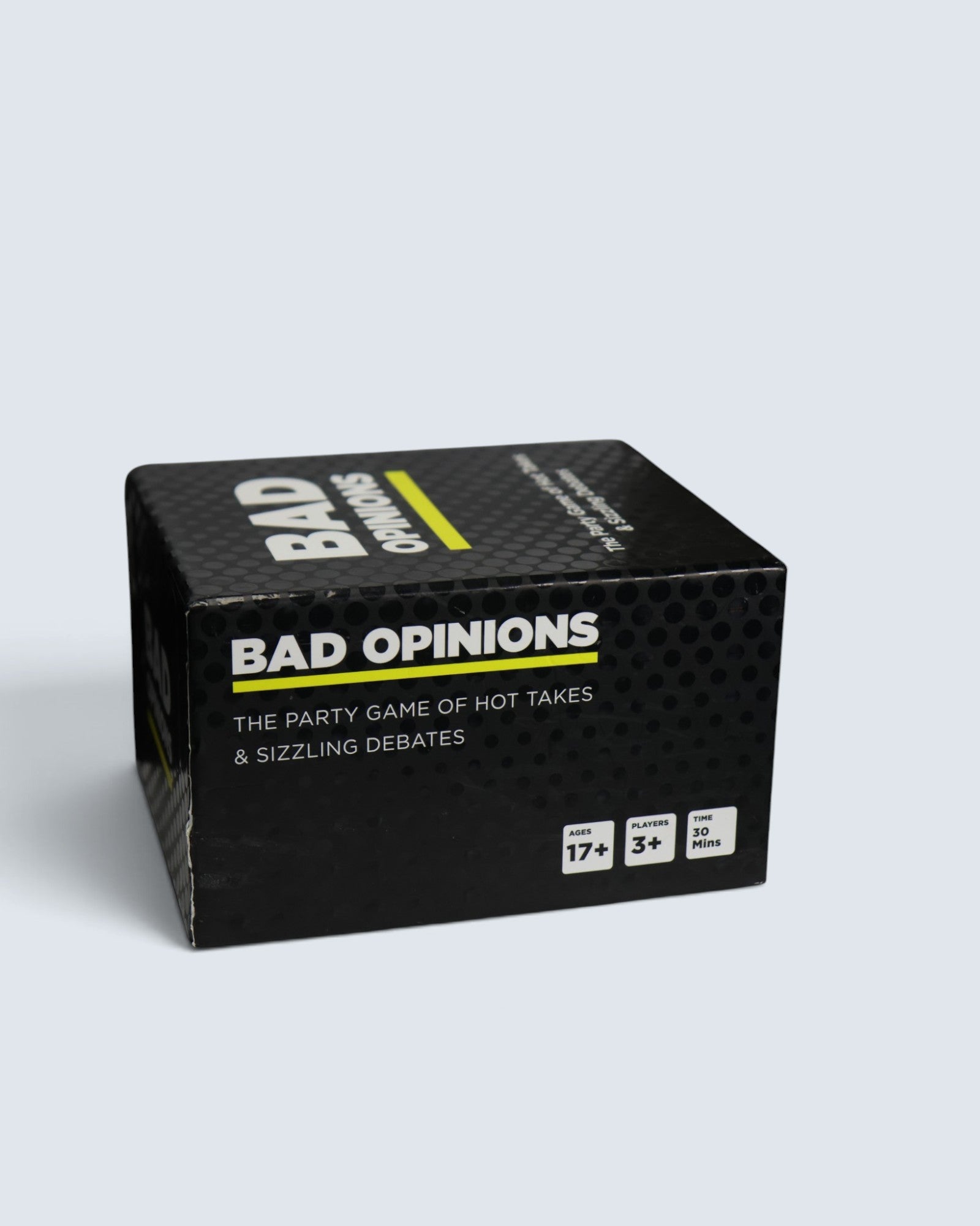 Bad Opinions The Party Game of Hot Takes & Sizzling Debates Dyce Complete Card Game