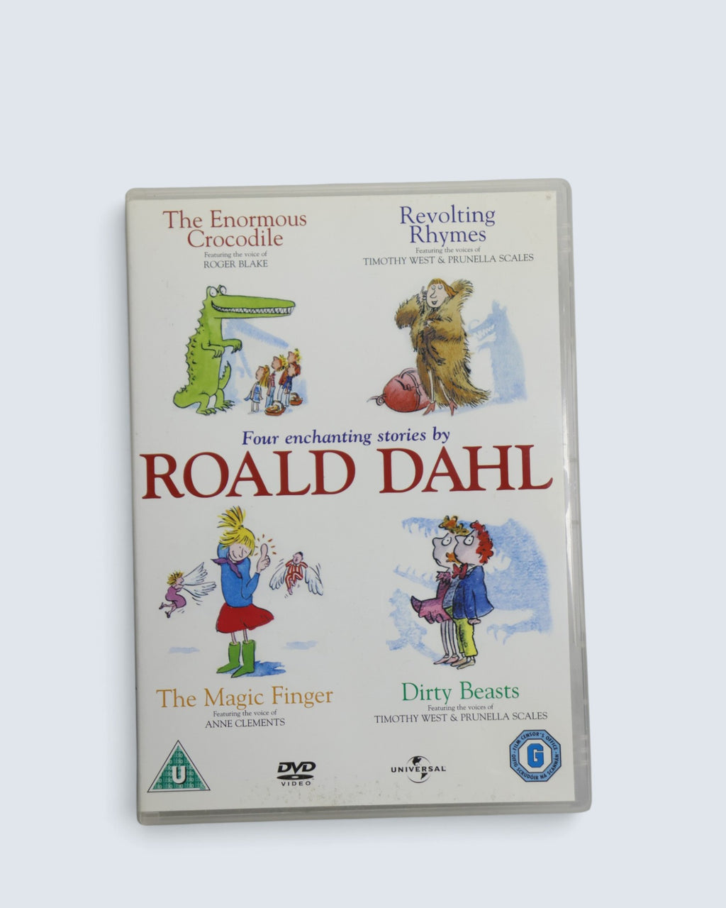 Roald Dahl: Four Enchanting Stories (DVD, 2005) The Enormous Crocodile, Revolting Rhymes, Dirty Beasts & The Magic Finger