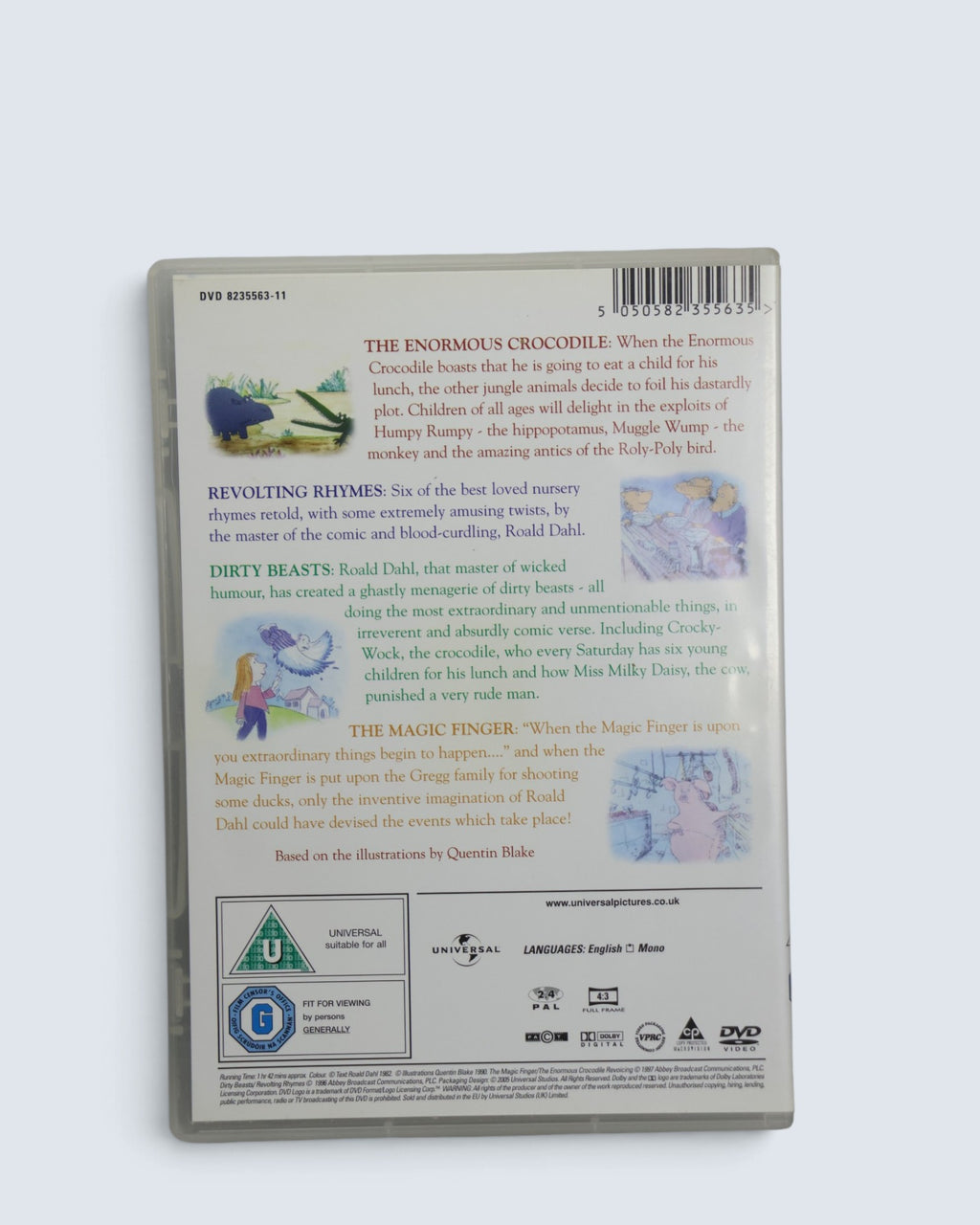 Roald Dahl: Four Enchanting Stories (DVD, 2005) The Enormous Crocodile, Revolting Rhymes, Dirty Beasts & The Magic Finger