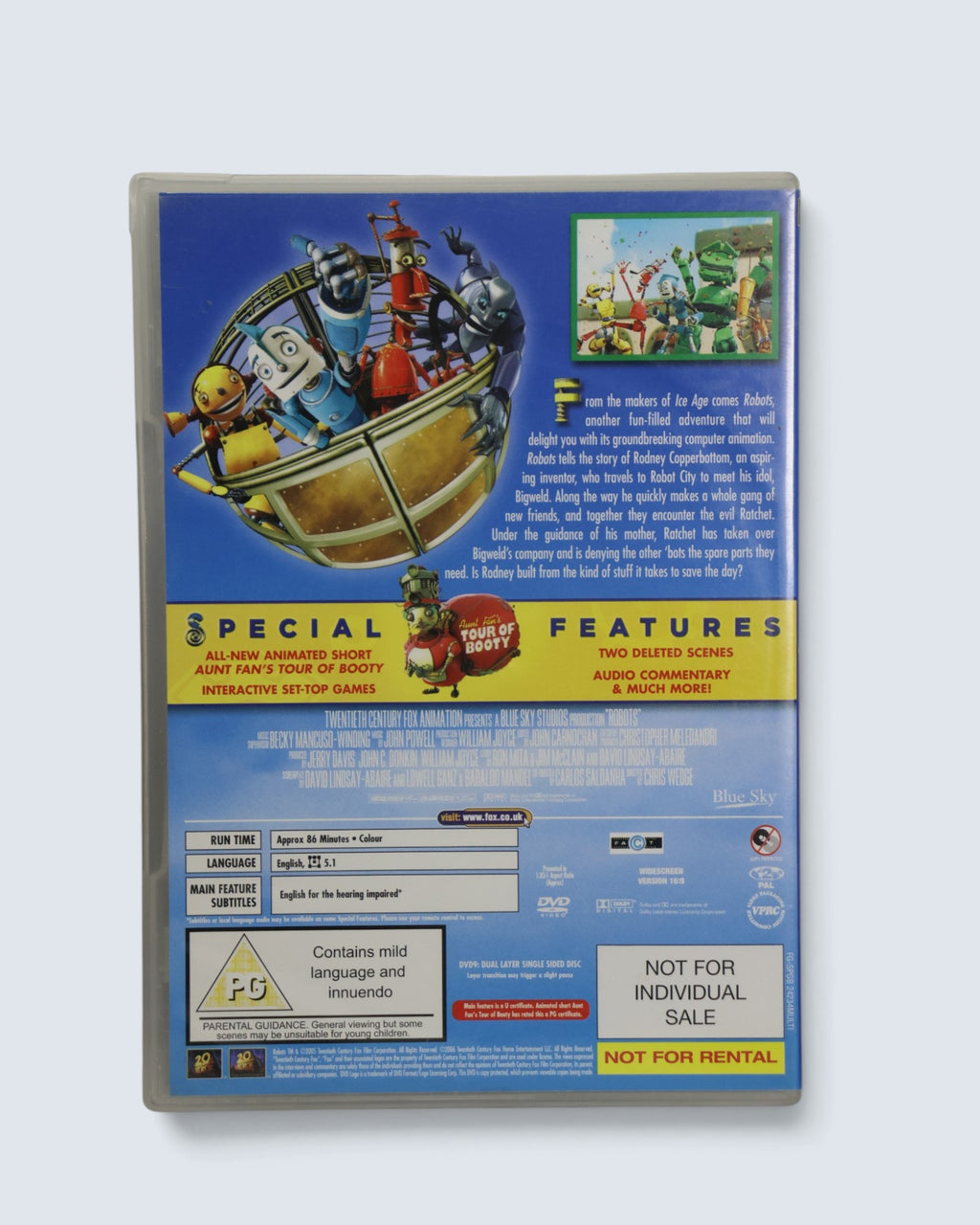 Robots (DVD, 2005) Twentieth Century Fox / Blue Sky Studios Animated Film with Booklet