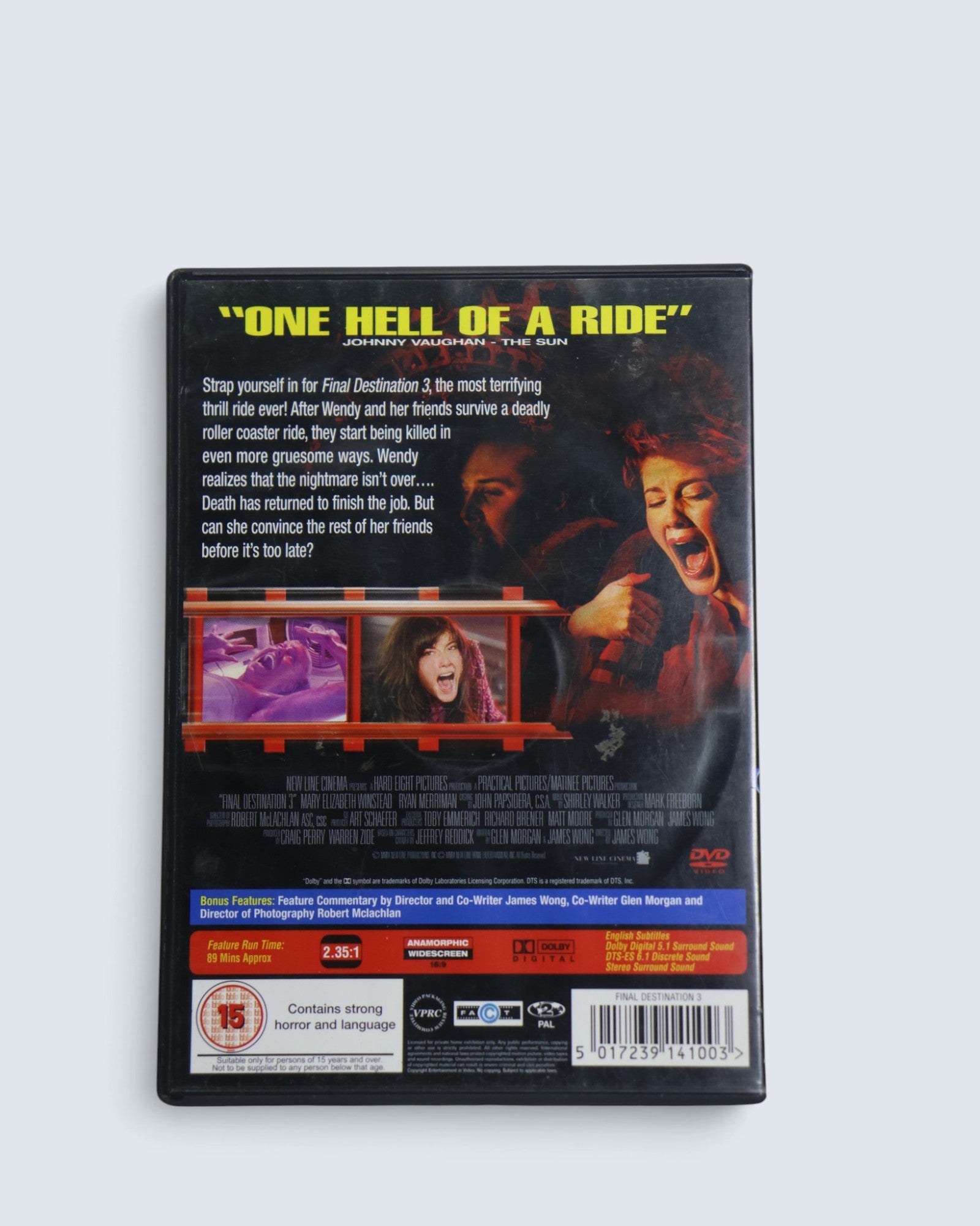 Final Destination 3 (DVD, 2006) Horror Movie Film Disc with Case & Insert