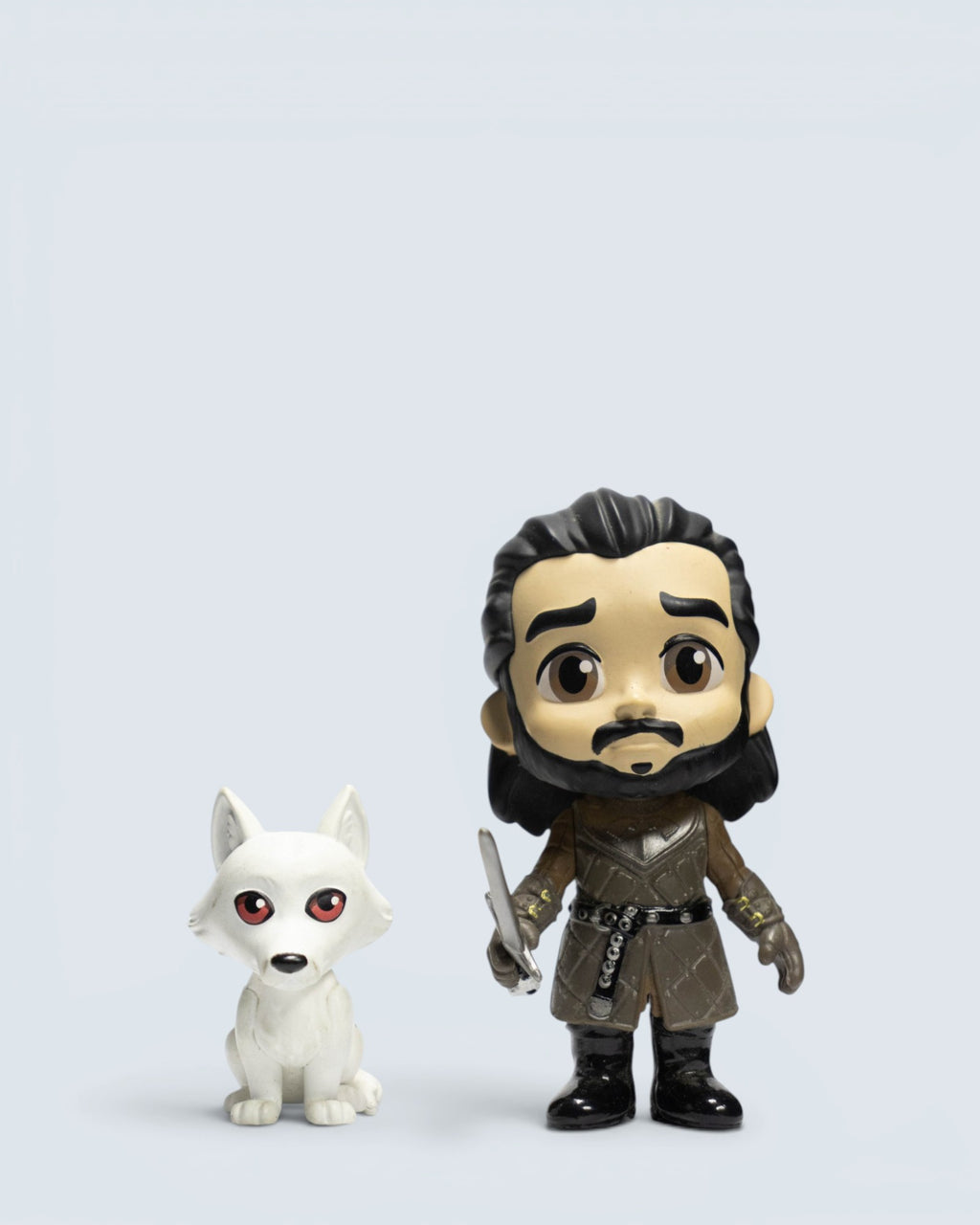 Game of Thrones Jon Snow & Ghost Mini Figure Set – King in the North Duo