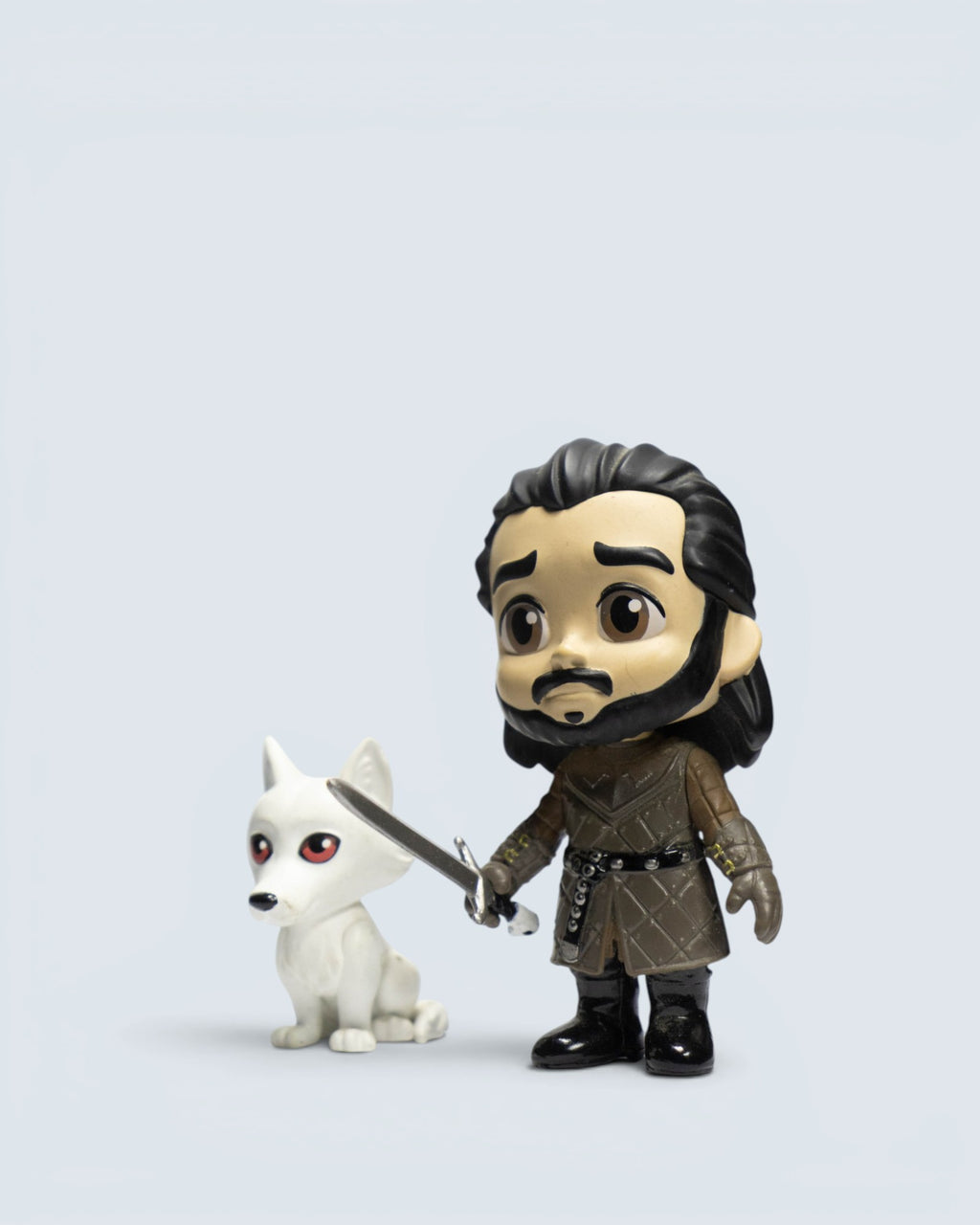 Game of Thrones Jon Snow & Ghost Mini Figure Set – King in the North Duo